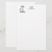 Preppy Heraldic Camel Palm Tree Coat of Arms Briefpapier (Voorkant / Achterkant)