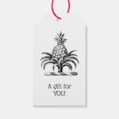 Preppy Heraldic Pineapple Coat of Arms Crest Cadeaulabel (Voorkant)