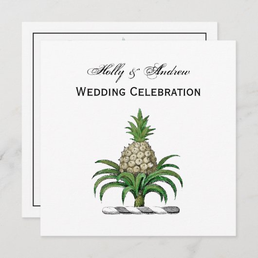 Preppy Heraldic Pineapple Coat of Arms Crest Kaart (Voorkant / Achterkant)