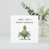 Preppy Heraldic Pineapple Coat of Arms Crest Kaart (Staand voorkant)