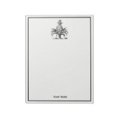 Preppy Heraldic Pineapple Coat of Arms Crest Notitieblok (Linkerzijde)