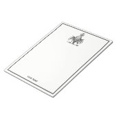 Preppy Heraldic Pineapple Coat of Arms Crest Notitieblok (Schuin)