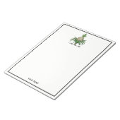 Preppy Heraldic Pineapple Coat of Arms Crest Notitieblok (Schuin)