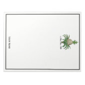 Preppy Heraldic Pineapple Coat of Arms Crest Notitieblok (Voorkant)