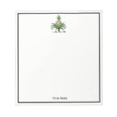 Preppy Heraldic Pineapple Coat of Arms Crest Notitieblok (Voorkant)