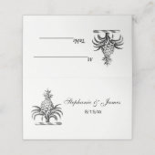 Preppy Heraldic Pineapple Coat of Arms Crest Plaatskaartje (Buitenkant ongevouwen)