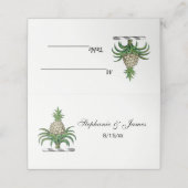 Preppy Heraldic Pineapple Coat of Arms Crest Plaatskaartje (Buitenkant ongevouwen)