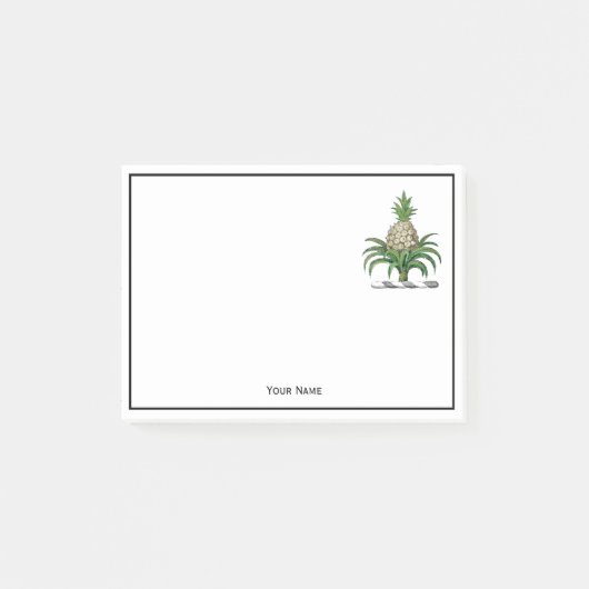 Preppy Heraldic Pineapple Coat of Arms Crest Post-it® Notes (Voorkant)