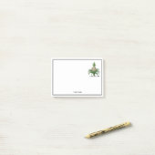Preppy Heraldic Pineapple Coat of Arms Crest Post-it® Notes (Op bureau)