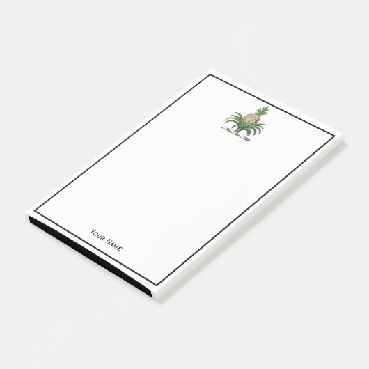 Preppy Heraldic Pineapple Coat of Arms Crest Post-it® Notes (Schuin)