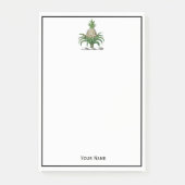 Preppy Heraldic Pineapple Coat of Arms Crest Post-it® Notes (Voorkant)
