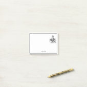 Preppy Heraldic Pineapple Coat of Arms Crest Post-it® Notes (Op bureau)