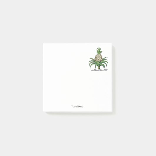 Preppy Heraldic Pineapple Coat of Arms Crest Post-it® Notes (Voorkant)