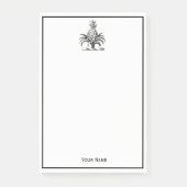 Preppy Heraldic Pineapple Coat of Arms Crest Post-it® Notes (Voorkant)