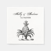 Preppy Heraldic Pineapple Coat of Arms Crest Servetten (Voorkant)