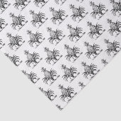 Preppy Heraldic Pineapple Coat of Arms Crest Tissuepapier (Detail)