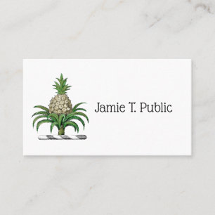 Preppy Heraldic Pineapple Coat of Arms Crest Visitekaartje