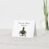 Preppy Heraldic Pineapple Crest Color RWT Bedankkaart (Voorkant)