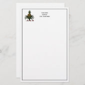 Preppy Heraldic Pineapple Crest Color RWT Briefpapier (Voorkant / Achterkant)