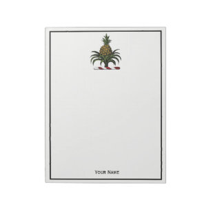 Preppy Heraldic Pineapple Crest Color RWT Notitieblok