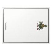 Preppy Heraldic Pineapple Crest Color RWT Notitieblok (Voorkant)