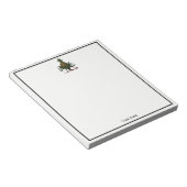 Preppy Heraldic Pineapple Crest Color RWT Notitieblok (Schuin)