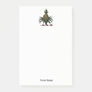Preppy Heraldic Pineapple Crest Color RWT Post-it® Notes