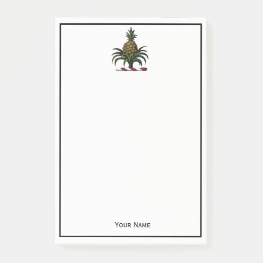 Preppy Heraldic Pineapple Crest Color RWT Post-it® Notes (Voorkant)