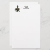 Preppy Heraldic Pineapple Crest Color WT Briefpapier (Voorkant / Achterkant)