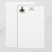 Preppy Heraldic Pineapple Crest Color WT Briefpapier (Voorkant / Achterkant)