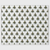 Preppy Heraldic Pineapple Crest Color WT Cadeaupapier (Vlak)