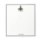 Preppy Heraldic Pineapple Crest Color WT Notitieblok (Voorkant)