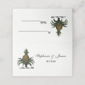 Preppy Heraldic Pineapple Crest Color WT Plaatskaartje (Buitenkant ongevouwen)