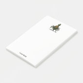 Preppy Heraldic Pineapple Crest Color WT Post-it® Notes (Schuin)