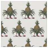 Preppy Heraldic Pineapple Crest Color WT Stof (Close Up)