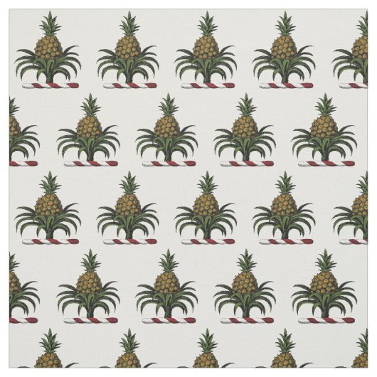 Preppy Heraldic Pineapple Crest Color WT Stof (Swatch)