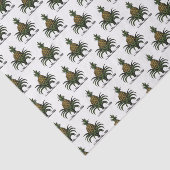 Preppy Heraldic Pineapple Crest Color WT Tissuepapier (Detail)