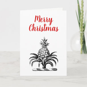 Preppy Heraldisch Ananas Wapen Crest Feestdagen Kaart