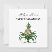 Preppy Heraldisch Ananas Wapen Crest Kaart (Voorkant)