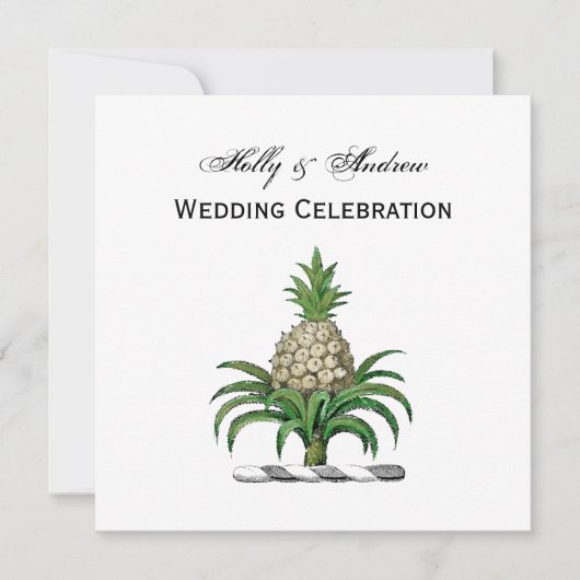 Preppy Heraldisch Ananas Wapen Crest Kaart (Voorkant)