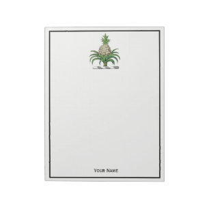 Preppy Heraldisch Ananas Wapen Crest Notitieblok