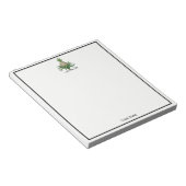 Preppy Heraldisch Ananas Wapen Crest Notitieblok (Schuin)