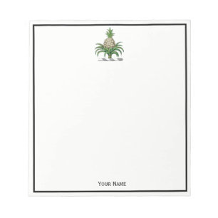 Preppy Heraldisch Ananas Wapen Crest Notitieblok