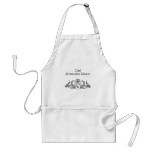 Preppy Heraldisch Ananas Wapen Crest Standaard Schort