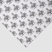 Preppy Heraldisch Ananas Wapen Crest Tissuepapier (Detail)