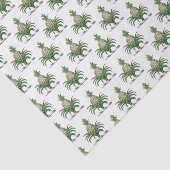 Preppy Heraldisch Ananas Wapen Crest Tissuepapier (Detail)