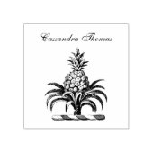 Preppy Heraldisch Ananas Wapen van het Schild Cres Rubberstempel (Afrduk)
