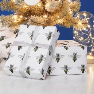 Preppy Heraldisch Vintage Bij #2 Wapen C Cadeaupapier
