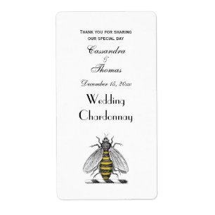 Preppy Heraldisch Vintage Bij Wapenschild Embleem  Etiket