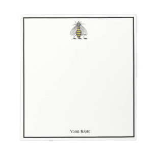 Preppy Heraldisch Vintage Bij Wapenschild Embleem  Notitieblok